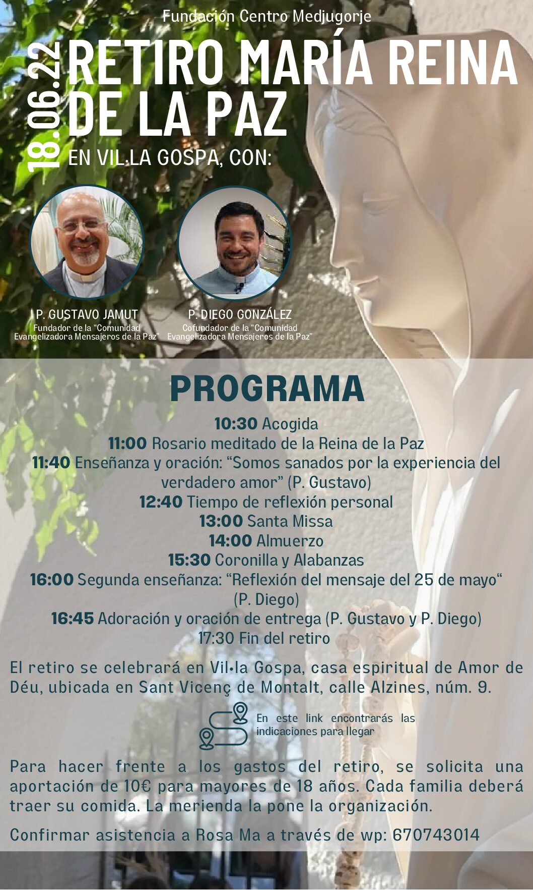 RETIRO P. JAMUT y P. DIEGO  - Medjugorje - Virgen de Medjugorje